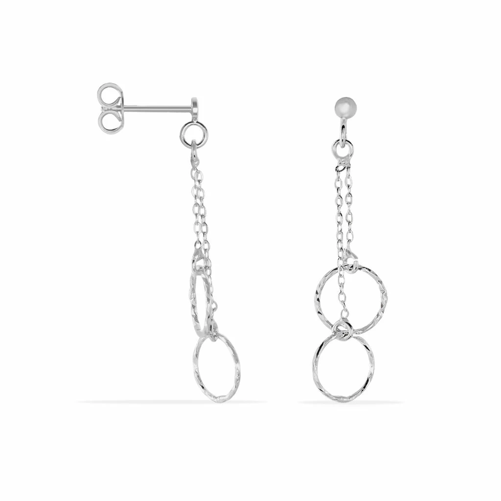 Histoire D'Or Boucles D'oreilles Pendantes Noemia Argent Blanc 2 Histoire D'Or Boucles D'oreilles Pendantes Noemia Argent Blanc – Image 2