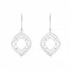 Histoire D'Or Boucles D'oreilles Pendantes Maurizia Argent Blanc