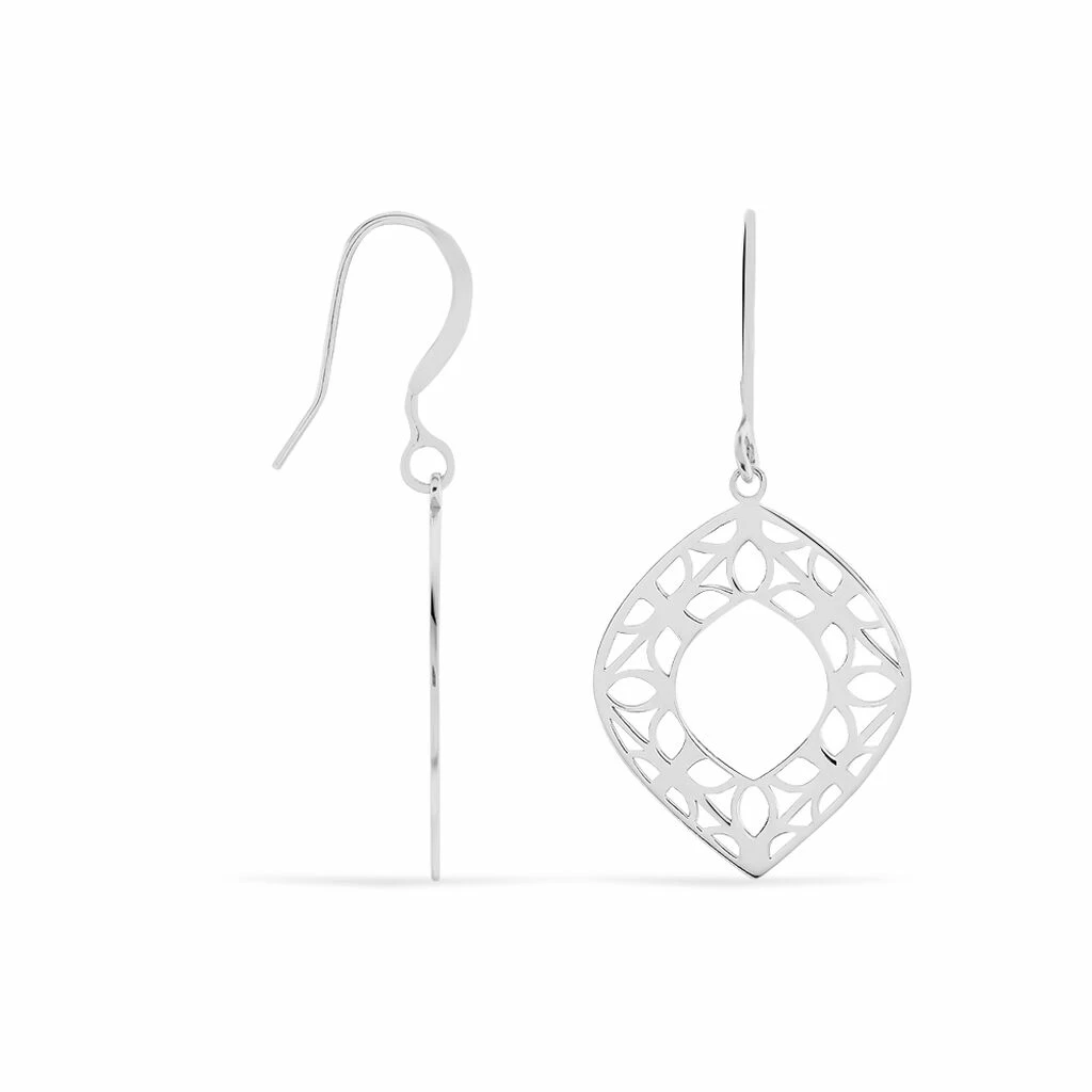 Histoire D'Or Boucles D'oreilles Pendantes Maurizia Argent Blanc 2 Histoire D'Or Boucles D'oreilles Pendantes Maurizia Argent Blanc – Image 2