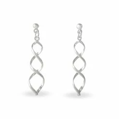 Histoire D'Or Boucles D'oreilles Pendantes Jolanda Argent Blanc