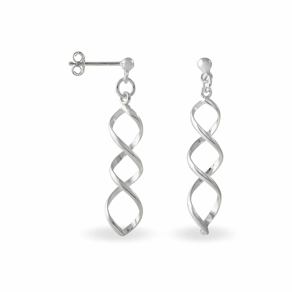 Histoire D'Or Boucles D'oreilles Pendantes Jolanda Argent Blanc 2 Histoire D'Or Boucles D'oreilles Pendantes Jolanda Argent Blanc – Image 2