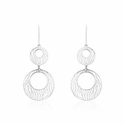 Histoire D'Or Boucles D'oreilles Pendantes Africa Argent Blanc