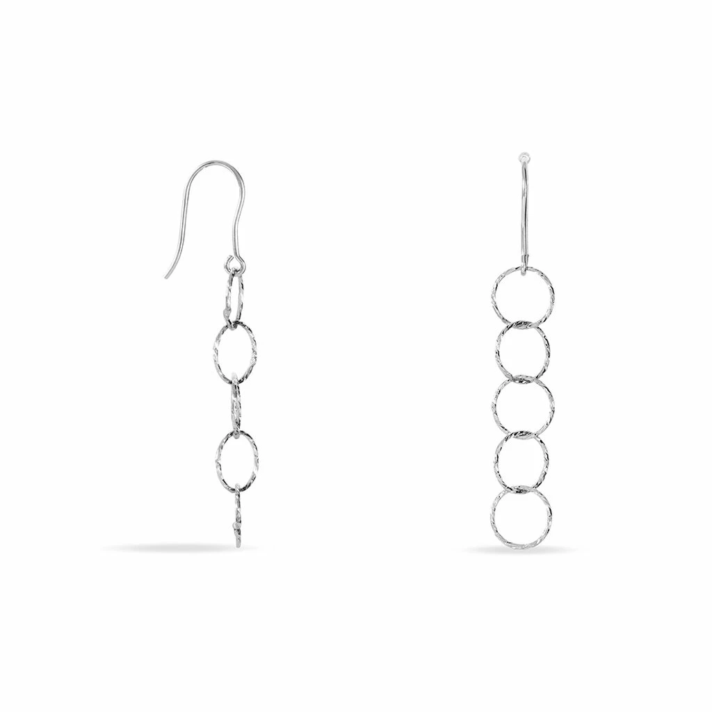 Histoire D'Or Boucles D'oreilles Pendantes Bulle Argent Blanc 2 Histoire D'Or Boucles D'oreilles Pendantes Bulle Argent Blanc – Image 2