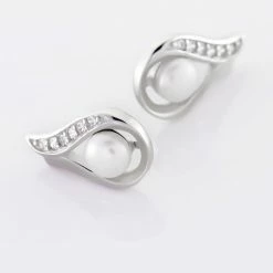 Histoire D'Or Boucles D'oreilles Puces Marie-magdeleine Argent Perle D'imitation 6 Histoire D'Or Boucles D'oreilles Puces Marie-magdeleine Argent Perle D'imitation -Colliers Fantaisie Soldes FAOFBX2114 view2