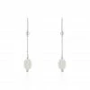 Histoire D'Or Boucles D'oreilles Pendantes Sirene Argent Blanc Nacre
