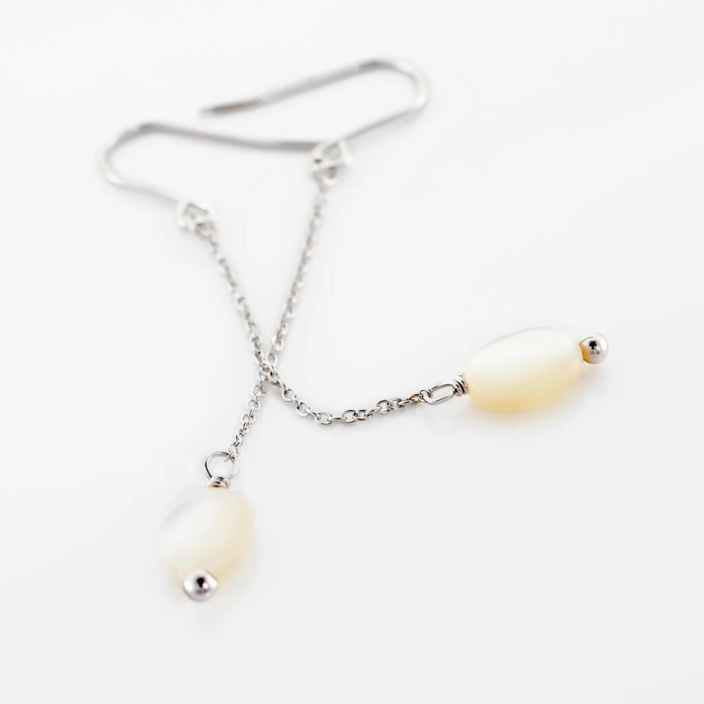 Histoire D'Or Boucles D'oreilles Pendantes Sirene Argent Blanc Nacre 3 Histoire D'Or Boucles D'oreilles Pendantes Sirene Argent Blanc Nacre – Image 3