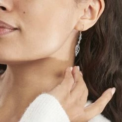 Histoire D'Or Boucles D'oreilles Pendantes Angelika Argent Blanc Pierre De Synthese -Colliers Fantaisie Soldes FAOFBXB174 model0