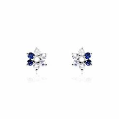 Histoire D'Or Boucles D'oreilles Puces Pavel Argent Blanc Oxyde De Zirconium