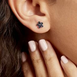 Histoire D'Or Boucles D'oreilles Puces Argent Blanc Laldilon Oxydes De Zirconium -Colliers Fantaisie Soldes FAOFBZB189 model0