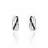 Histoire D'Or Boucles D'oreilles Puces Bethany Argent Blanc Oxyde De Zirconium