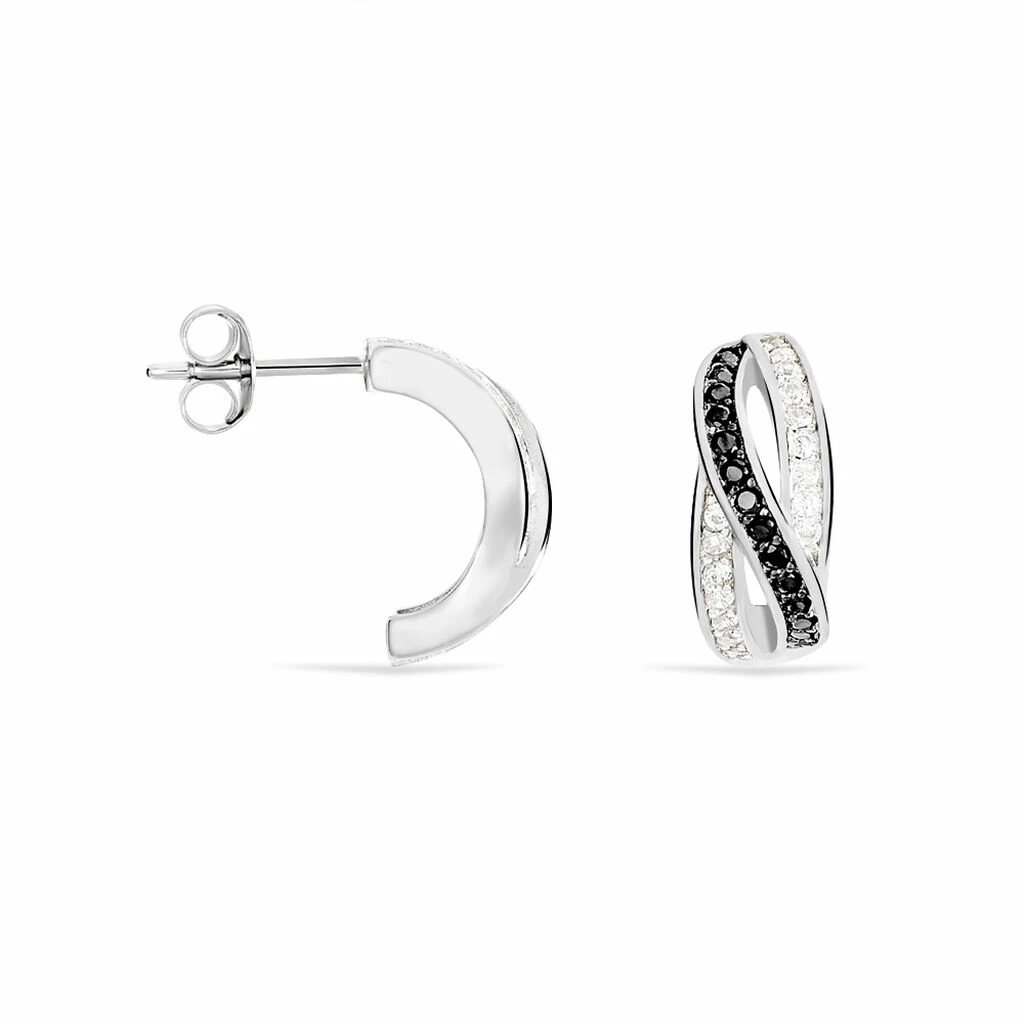 Histoire D'Or Boucles D'oreilles Puces Bethany Argent Blanc Oxyde De Zirconium 2 Histoire D'Or Boucles D'oreilles Puces Bethany Argent Blanc Oxyde De Zirconium – Image 2