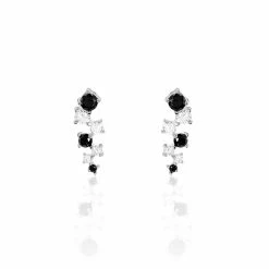 Histoire D'Or Boucles D'oreilles Pendantes Gaya Argent Blanc Oxyde De Zirconium