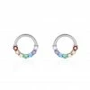 Histoire D'Or Boucles D'oreilles Puces Argent Blanc Giustino Oxydes De Zirconium