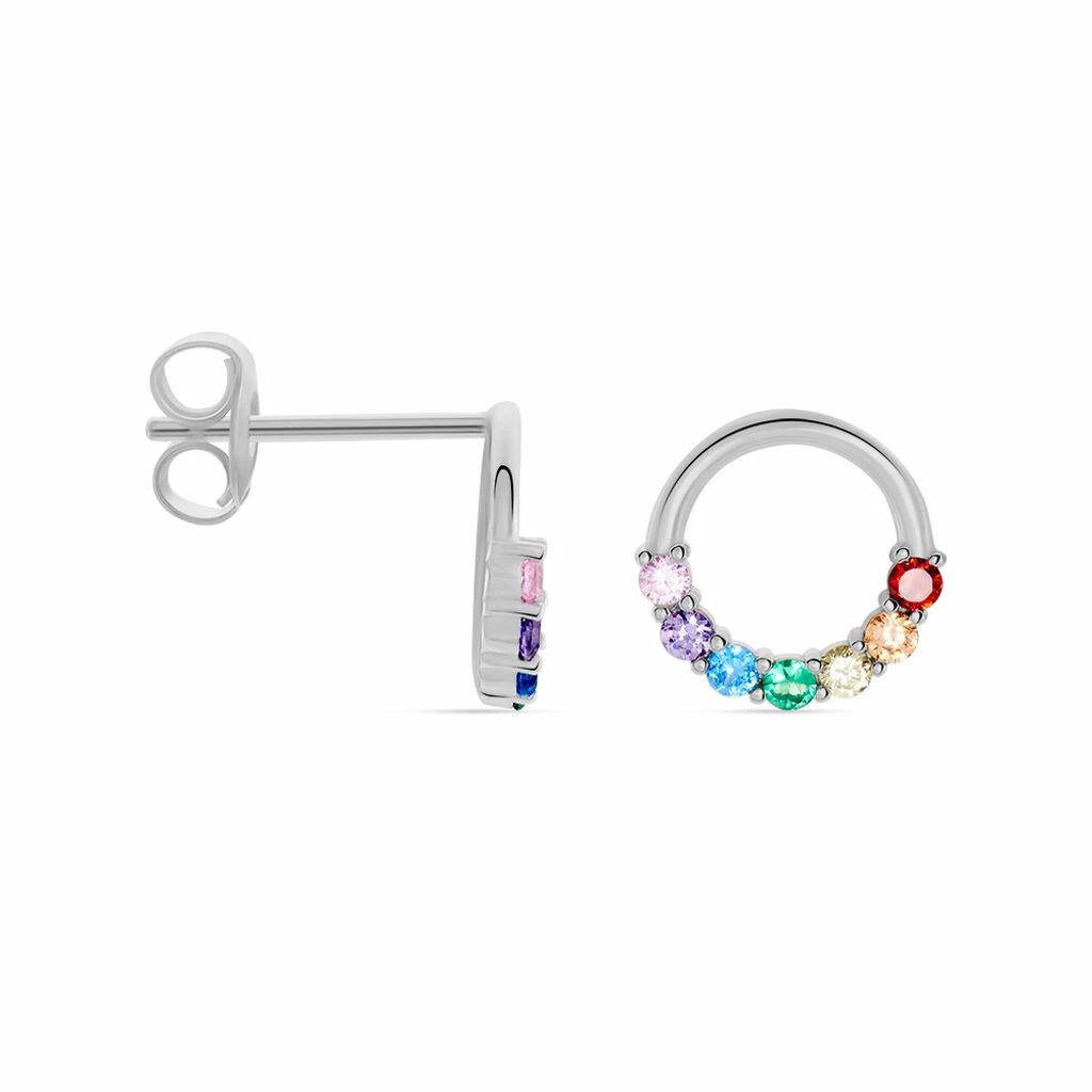 Histoire D'Or Boucles D'oreilles Puces Argent Blanc Giustino Oxydes De Zirconium 2 Histoire D'Or Boucles D'oreilles Puces Argent Blanc Giustino Oxydes De Zirconium – Image 2