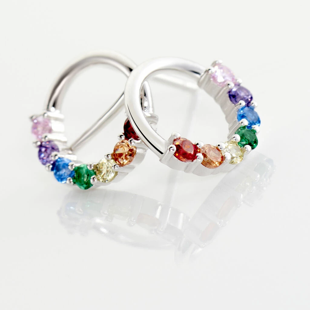 Histoire D'Or Boucles D'oreilles Puces Argent Blanc Giustino Oxydes De Zirconium 3 Histoire D'Or Boucles D'oreilles Puces Argent Blanc Giustino Oxydes De Zirconium – Image 3