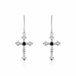 Histoire D'Or Boucles D'oreilles Pendantes Argent Blanc Florian Oxydes De Zirconium
