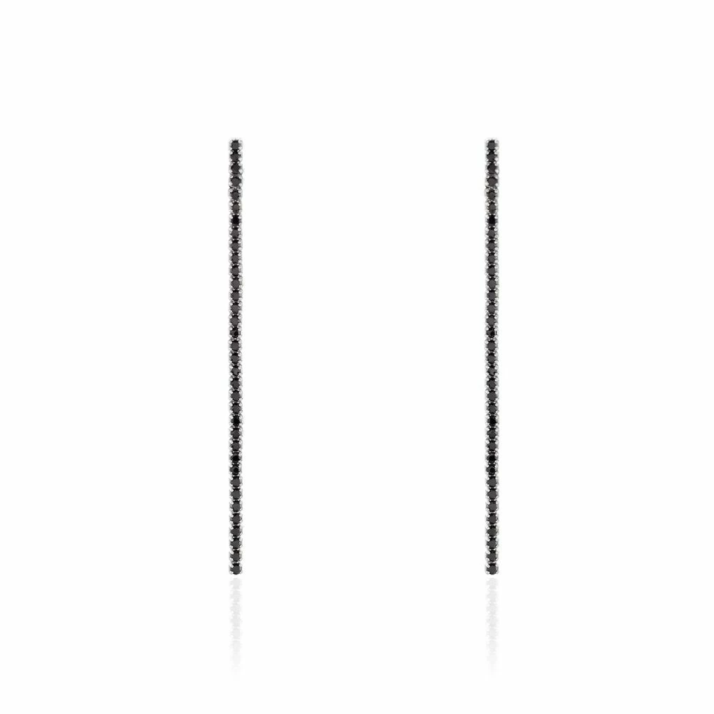 Histoire D'Or Boucles D'oreilles Pendantes Lou-anne Argent Blanc Oxyde Noir 1 Histoire D'Or Boucles D'oreilles Pendantes Lou-anne Argent Blanc Oxyde Noir