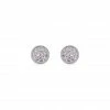 Histoire D'Or Boucles D'oreilles Puces Auxana Argent Blanc Oxyde De Zirconium