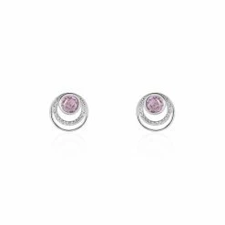 Histoire D'Or Boucles D'oreilles Puces Melvyn Argent Blanc Oxyde De Zirconium