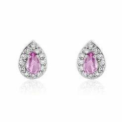 Histoire D'Or Boucles D'oreilles Puces Argent Blanc Tania Oxydes De Zirconium