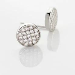 Histoire D'Or Boucles D'oreilles Puces Yesim Argent Blanc Oxyde De Zirconium -Colliers Fantaisie Soldes FAOFBZW07V view2