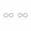 Histoire D'Or Boucles D'oreilles Puces Lou Argent Blanc Oxyde De Zirconium