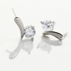 Histoire D'Or Boucles D'oreilles Pendantes April Argent Blanc Oxyde De Zirconium -Colliers Fantaisie Soldes FAOFBZW0FI view2