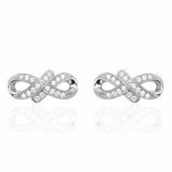 Histoire D'Or Boucles D'oreilles Pendantes Argent Blanc Oxyde De Zirconium