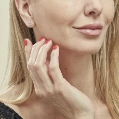 Histoire D'Or Boucles D'oreilles Puces Lorena Argent Blanc Oxyde De Zirconium -Colliers Fantaisie Soldes FAOFBZW0JA model0