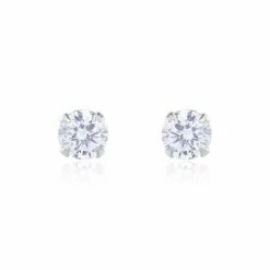 Histoire D'Or Boucles D'oreilles Puces Laena Argent Blanc Oxyde De Zirconium