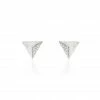 Histoire D'Or Boucles D'oreilles Puces Cleofa Argent Blanc Oxyde De Zirconium