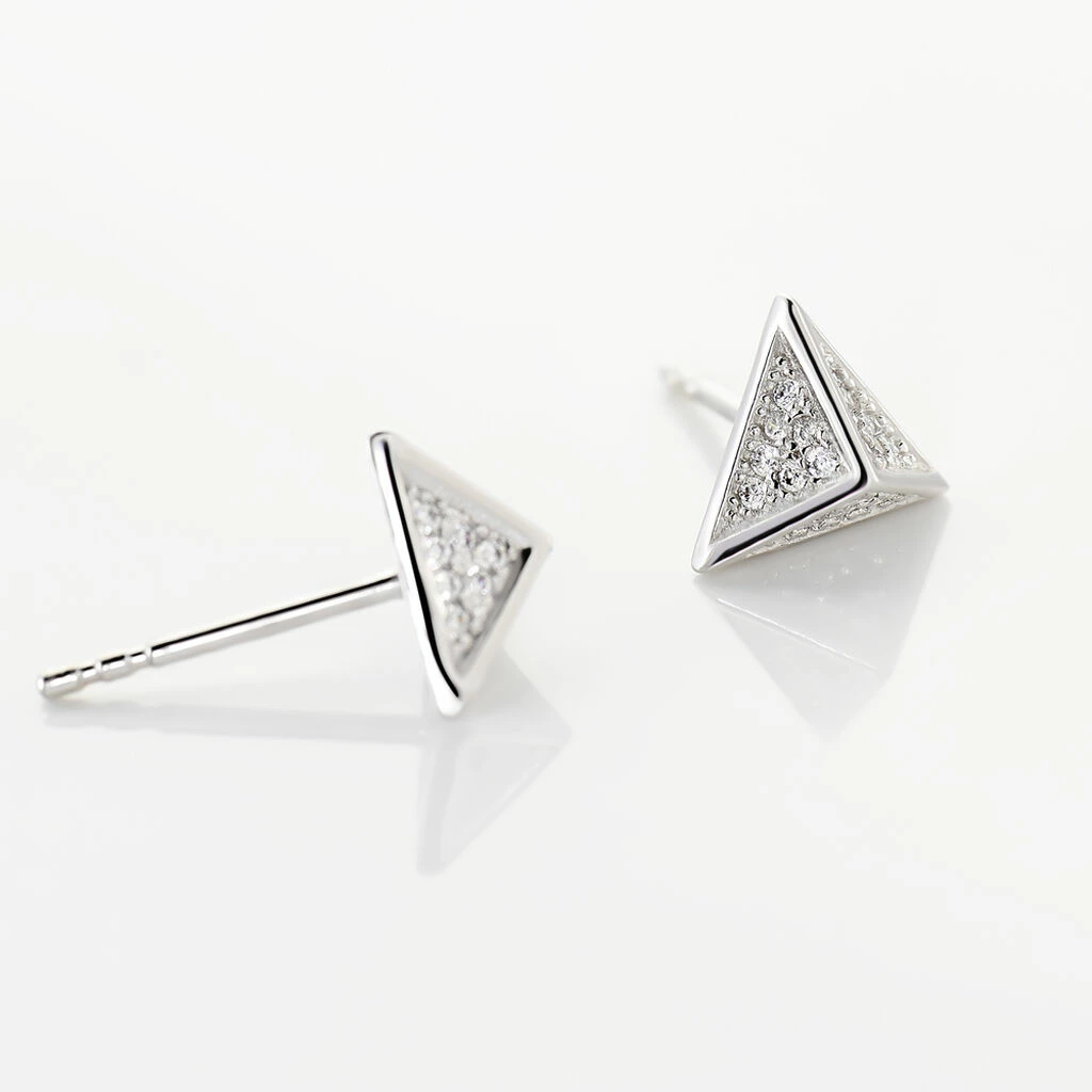 Histoire D'Or Boucles D'oreilles Puces Cleofa Argent Blanc Oxyde De Zirconium 3 Histoire D'Or Boucles D'oreilles Puces Cleofa Argent Blanc Oxyde De Zirconium – Image 3