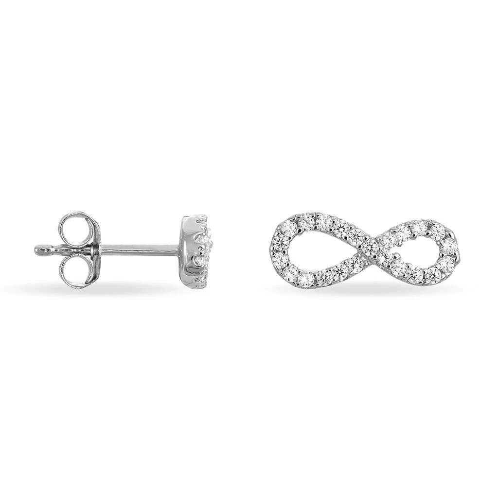 Histoire D'Or Boucles D'oreilles Puces Clélia Argent Blanc Oxyde De Zirconium 2 Histoire D'Or Boucles D'oreilles Puces Clélia Argent Blanc Oxyde De Zirconium – Image 2
