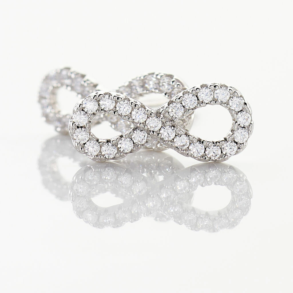 Histoire D'Or Boucles D'oreilles Puces Clélia Argent Blanc Oxyde De Zirconium 3 Histoire D'Or Boucles D'oreilles Puces Clélia Argent Blanc Oxyde De Zirconium – Image 3