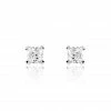 Histoire D'Or Boucles D'oreilles Puces Carre Argent Blanc Oxyde De Zirconium