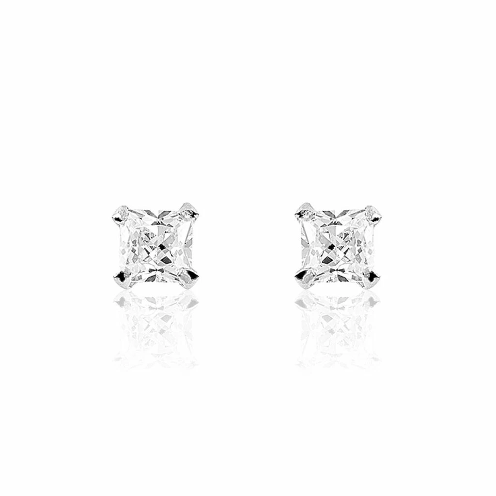 Histoire D'Or Boucles D'oreilles Puces Carre Argent Blanc Oxyde De Zirconium 1 Histoire D'Or Boucles D'oreilles Puces Carre Argent Blanc Oxyde De Zirconium