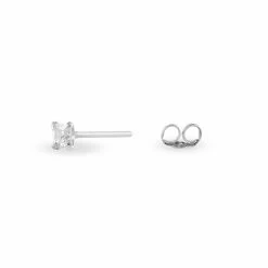 Histoire D'Or Boucles D'oreilles Puces Carre Argent Blanc Oxyde De Zirconium 6 Histoire D'Or Boucles D'oreilles Puces Carre Argent Blanc Oxyde De Zirconium -Colliers Fantaisie Soldes FAOFBZW0KK view2