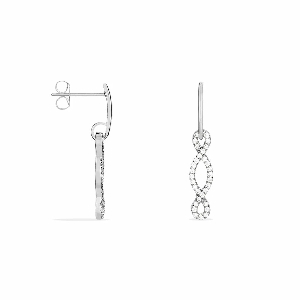 Histoire D'Or Boucles D'oreilles Pendantes Carla Argent Blanc Oxyde De Zirconium 2 Histoire D'Or Boucles D'oreilles Pendantes Carla Argent Blanc Oxyde De Zirconium – Image 2