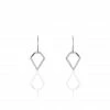 Histoire D'Or Boucles D'oreilles Pendantes Meridith Argent Blanc Oxyde De Zirconium