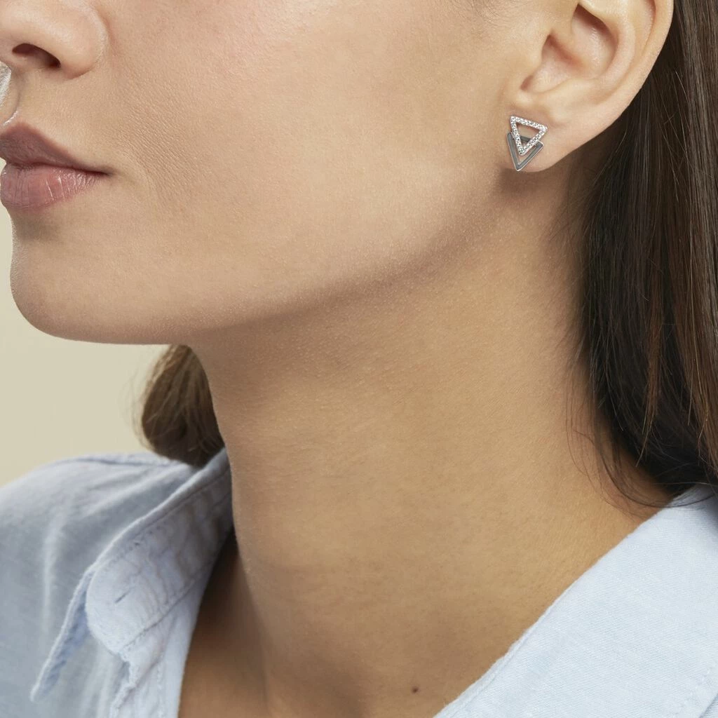 Histoire D'Or Boucles D'oreilles Puces Glorya Argent Blanc Oxyde De Zirconium 4 Histoire D'Or Boucles D'oreilles Puces Glorya Argent Blanc Oxyde De Zirconium – Image 4