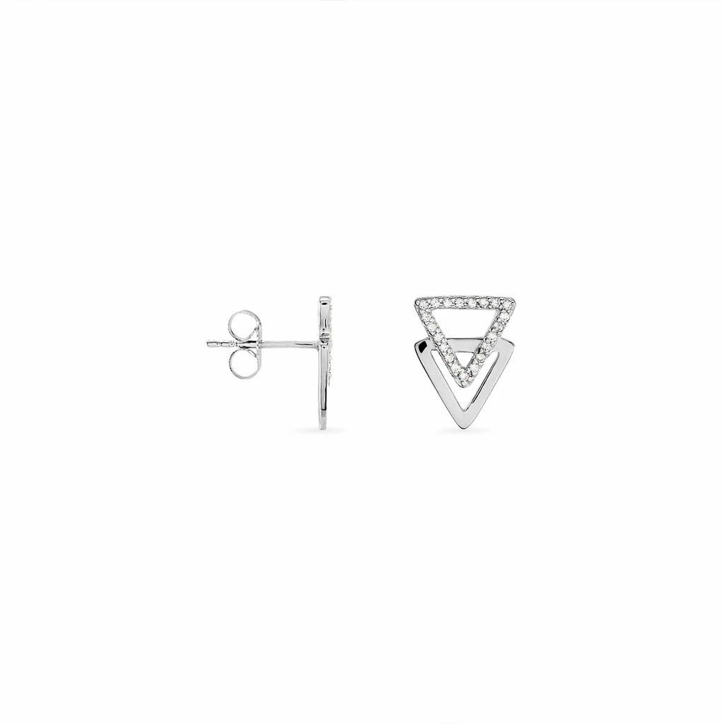 Histoire D'Or Boucles D'oreilles Puces Glorya Argent Blanc Oxyde De Zirconium 2 Histoire D'Or Boucles D'oreilles Puces Glorya Argent Blanc Oxyde De Zirconium – Image 2