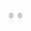Histoire D'Or Boucles D'oreilles Puces Fidjy Argent Blanc Oxyde De Zirconium