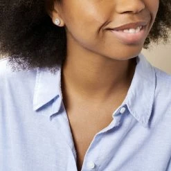 Histoire D'Or Boucles D'oreilles Puces Fidjy Argent Blanc Oxyde De Zirconium -Colliers Fantaisie Soldes FAOFBZW0QL model0