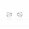 Histoire D'Or Boucles D'oreilles Puces Marquise Argent Blanc Oxyde De Zirconium
