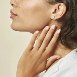 Histoire D'Or Boucles D'oreilles Puces Mathilda Argent Blanc Oxyde De Zirconium -Colliers Fantaisie Soldes FAOFBZW0YQ model0