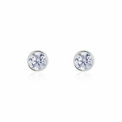 Histoire D'Or Boucles D'oreilles Pendantes Abha Argent Blanc Oxyde De Zirconium