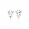 Histoire D'Or Boucles D'oreilles Puces Guenolee Argent Blanc Oxyde De Zirconium