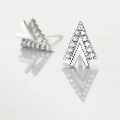 Histoire D'Or Boucles D'oreilles Puces Guenolee Argent Blanc Oxyde De Zirconium -Colliers Fantaisie Soldes FAOFBZW12N view2