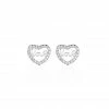 Histoire D'Or Boucles D'oreilles Puces Delicata Argent Blanc Oxyde De Zirconium