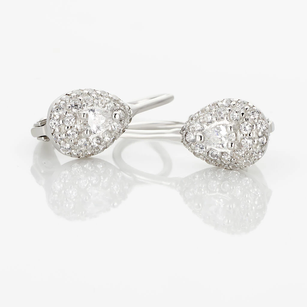 Histoire D'Or Boucles D'oreilles Pendantes Feyza Argent Blanc Oxyde De Zirconium 3 Histoire D'Or Boucles D'oreilles Pendantes Feyza Argent Blanc Oxyde De Zirconium – Image 3